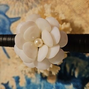 Vintage Beaded Blossom Flower Ring